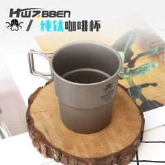 EDC Outdoor Camping Pure Titanium Coffee Water Cup Portable Folding Mug Cup EDC - KOEEK