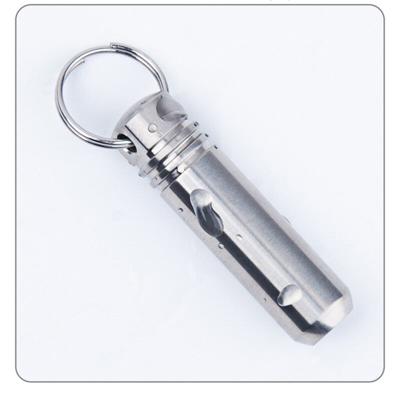 EDC Titanium Alloy Outdoor Travel Survival Waterproof Container Pill Storage Box 07FC0E-D4 - KOEEK