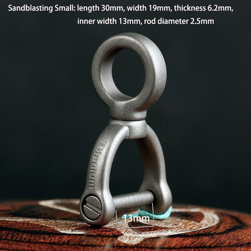EDC Titanium Quick Horseshoe Buckle Detach Belt Waist hanging Keychain Key Ring 07FC0E-D4 - KOEEK