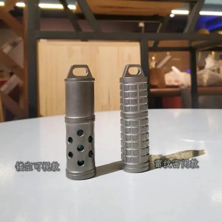 EDC Titanium Alloy PEI Paracord Perfume Storage Box EDC Toys Outdoor Tools Gift 07FC0E-D4 - KOEEK