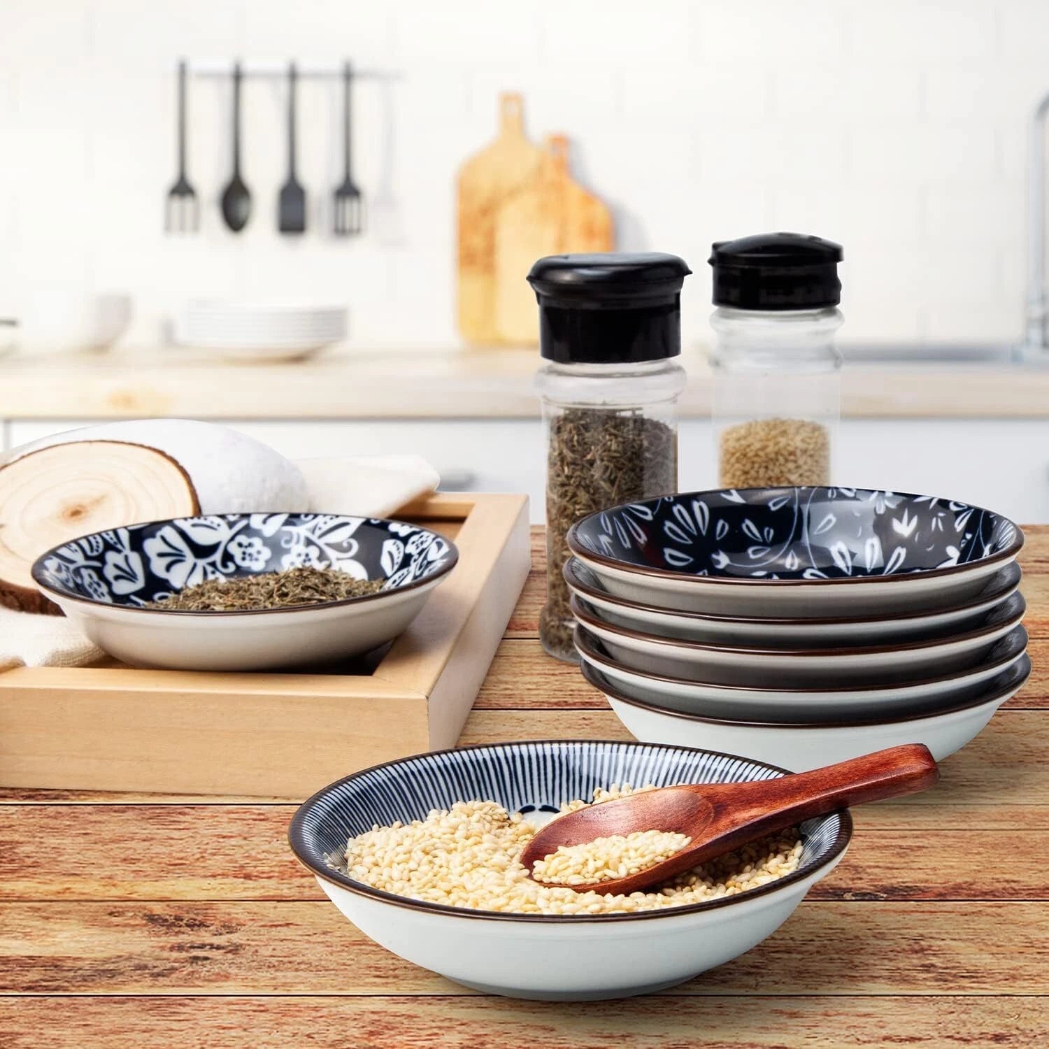 Dipping Bowls, Soy Sauce Dish Ceramic, 3 OZ Small Serving Bowls for Side Dishes 07FC0E-D4 - KOEEK