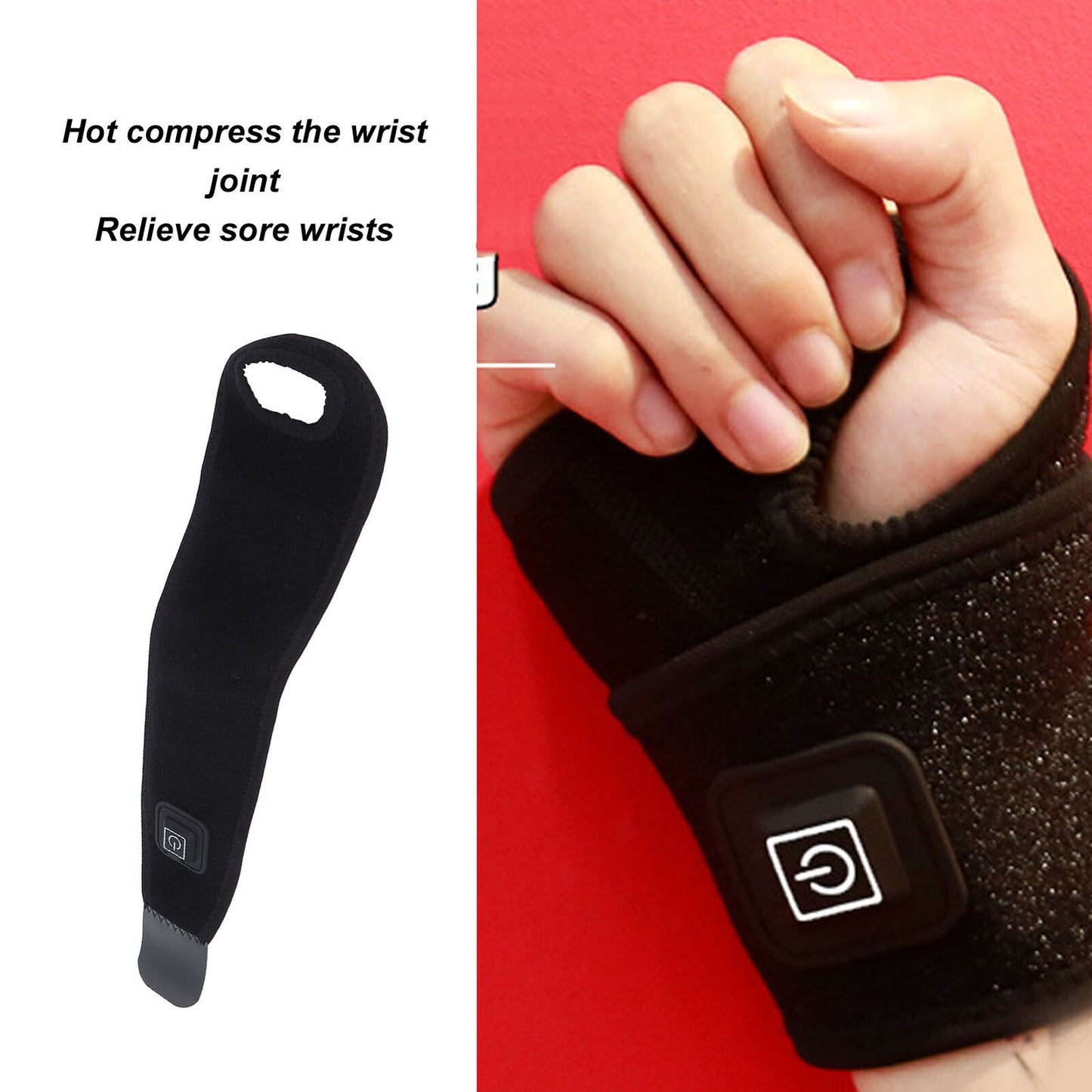 new Wrist Heated Brace Pain Relief Improve Blood CirculationB Electric Heat HGF koeek - KOEEK