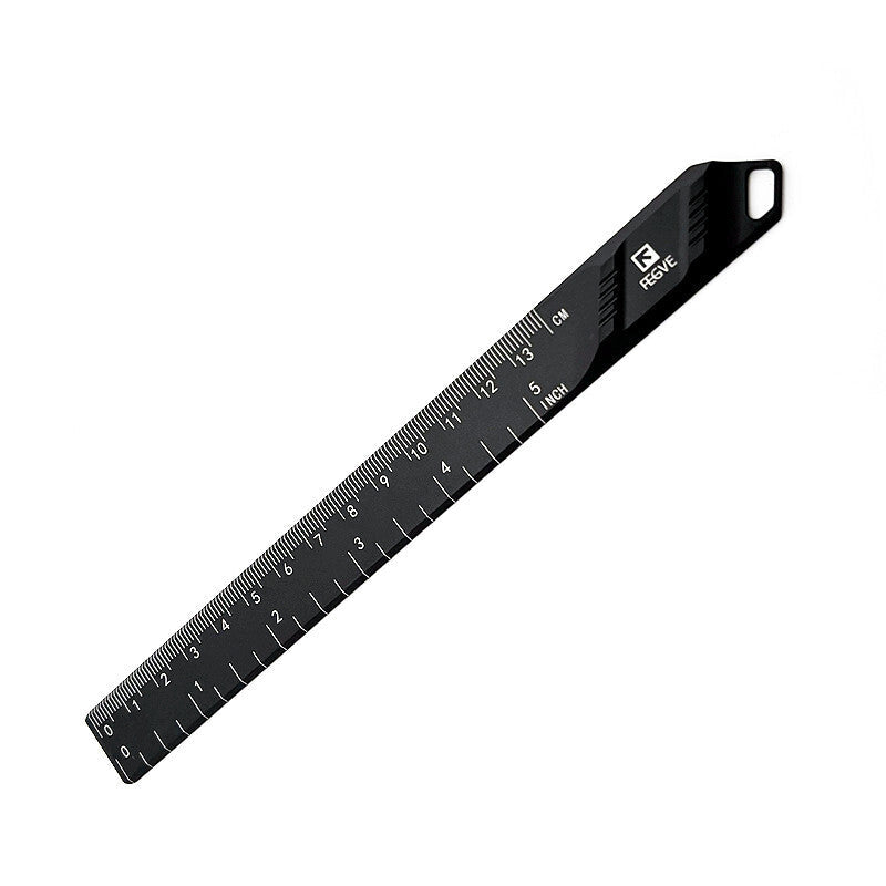 Titanium Straight Ruler Student Stationery CNC Graduated Ruler EDC Tools 07FC0E-D4 - KOEEK