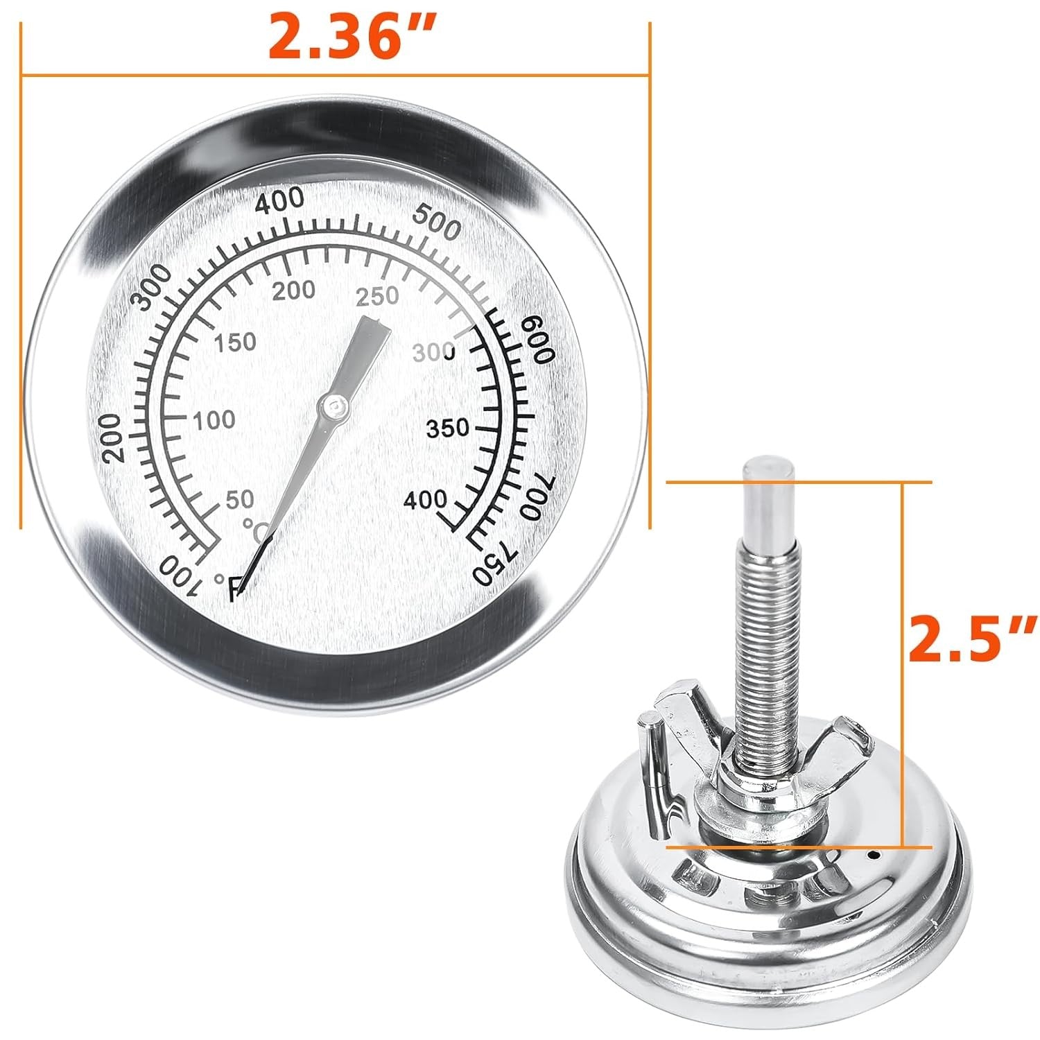 new Hisencn 2'' 2'' dia x 2.5'&apos; H, For Chargriller grill HISENCN - KOEEK