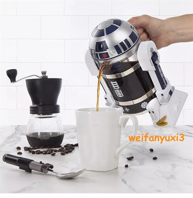 Star Wars R2-D2 Robot Manual Coffee Maker Home French Pressed coffee Machine 07FC0E-D4 - KOEEK