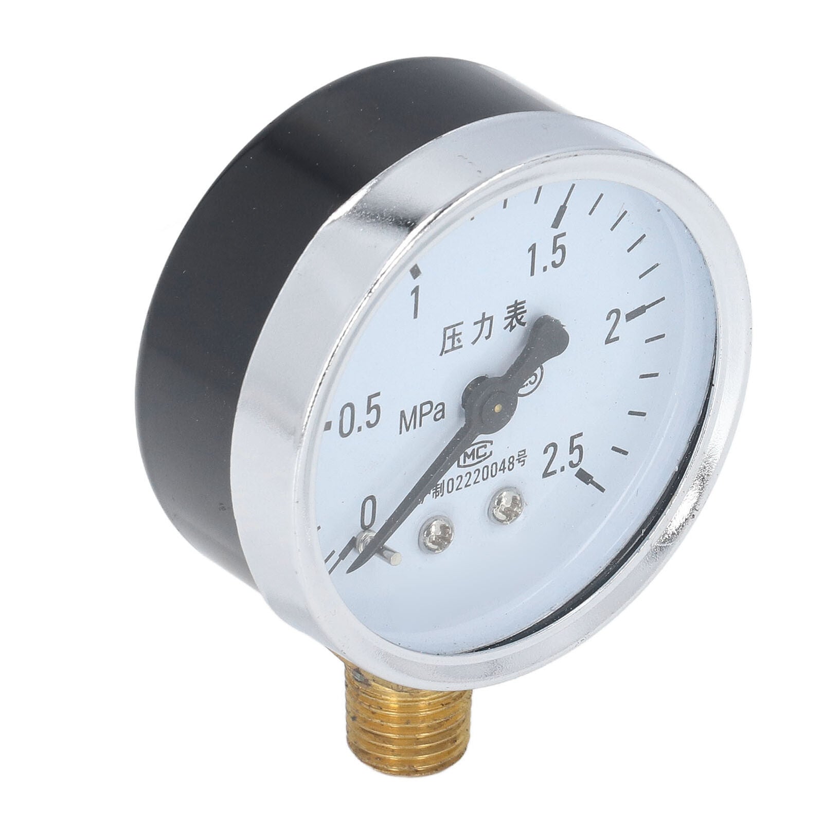 new Pressure Gauge 1/4NPT Transparent Dial Accuracy Level 2.5Pressure Gauge0-2.5Mpa koeek - KOEEK