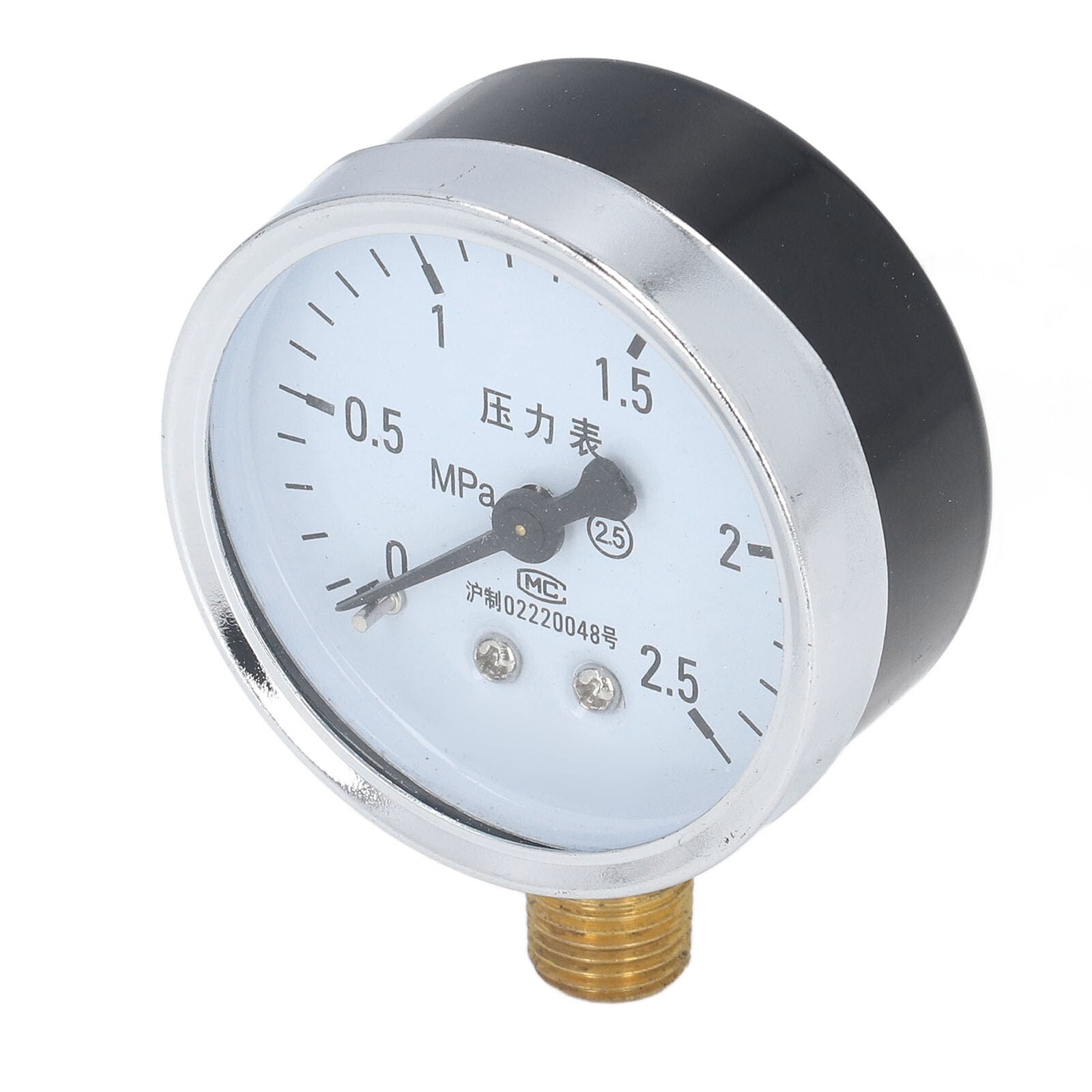 new Pressure Gauge 1/4NPT Transparent Dial Accuracy Level 2.5Pressure Gauge0-2.5Mpa koeek - KOEEK