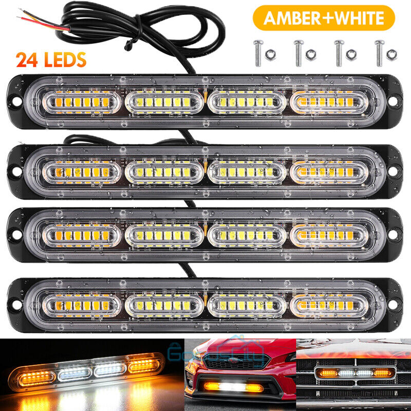 ny 2/4 stk 24 LED for Auto Coche Camión Luces Luz de Emergencia Estroboscópica