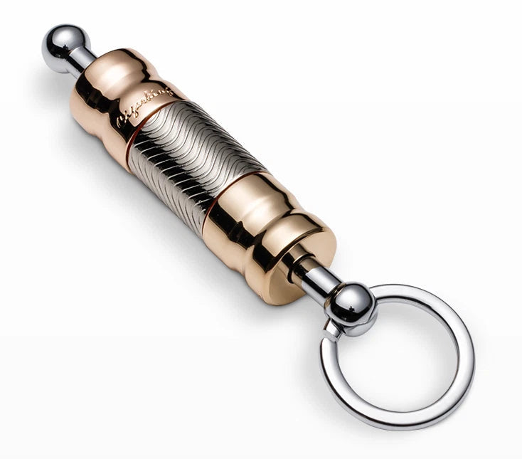 Stainless Steel EDC Cigar Hole Punch Cutter Cigar Puncher Cutting Drill Keychain 07FC0E-D4 - KOEEK