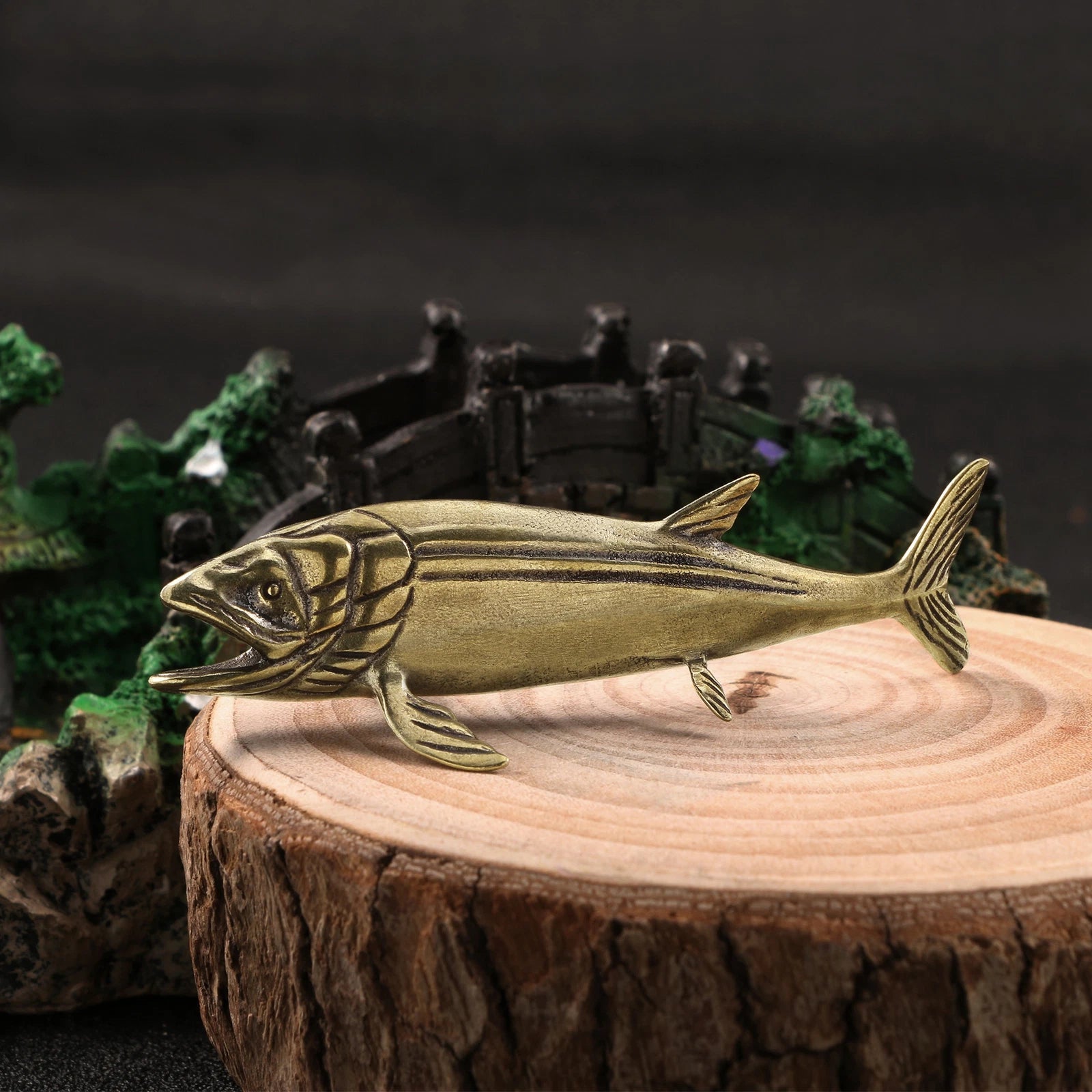 Solid Brass Leedsichthys Figurine Small Statue Home Ornament Collectibles Gifts 07FC0E-D4 - KOEEK