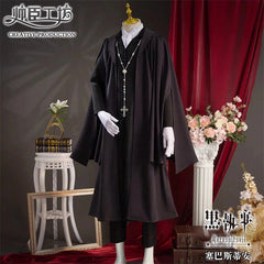 Black Butler Cosplay Costume Ciel Phantomhive Sebastian Michaelis Pants Coat Hat 07FC0E-D4 - KOEEK