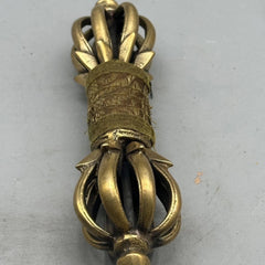 Nepalese Copper Nine-Prong Vajra Large Tibetan Ritual Item Handcrafted Amulet 07FC0E-D4 - KOEEK