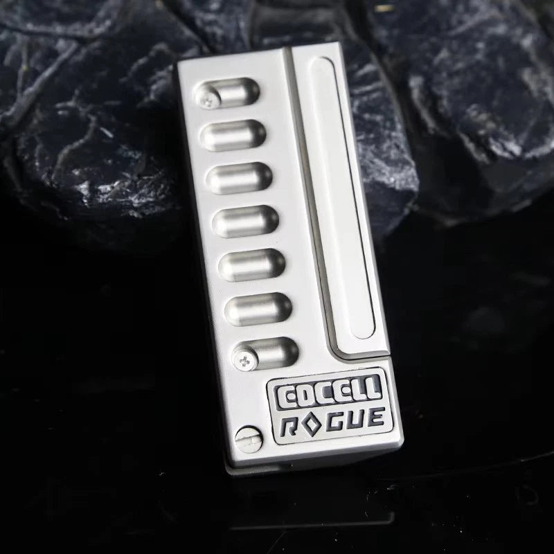 Novel Self-Deception Ruler Fidget Toys EDC Stainless Steel Mechanical Push Toys 07FC0E-D4 - KOEEK