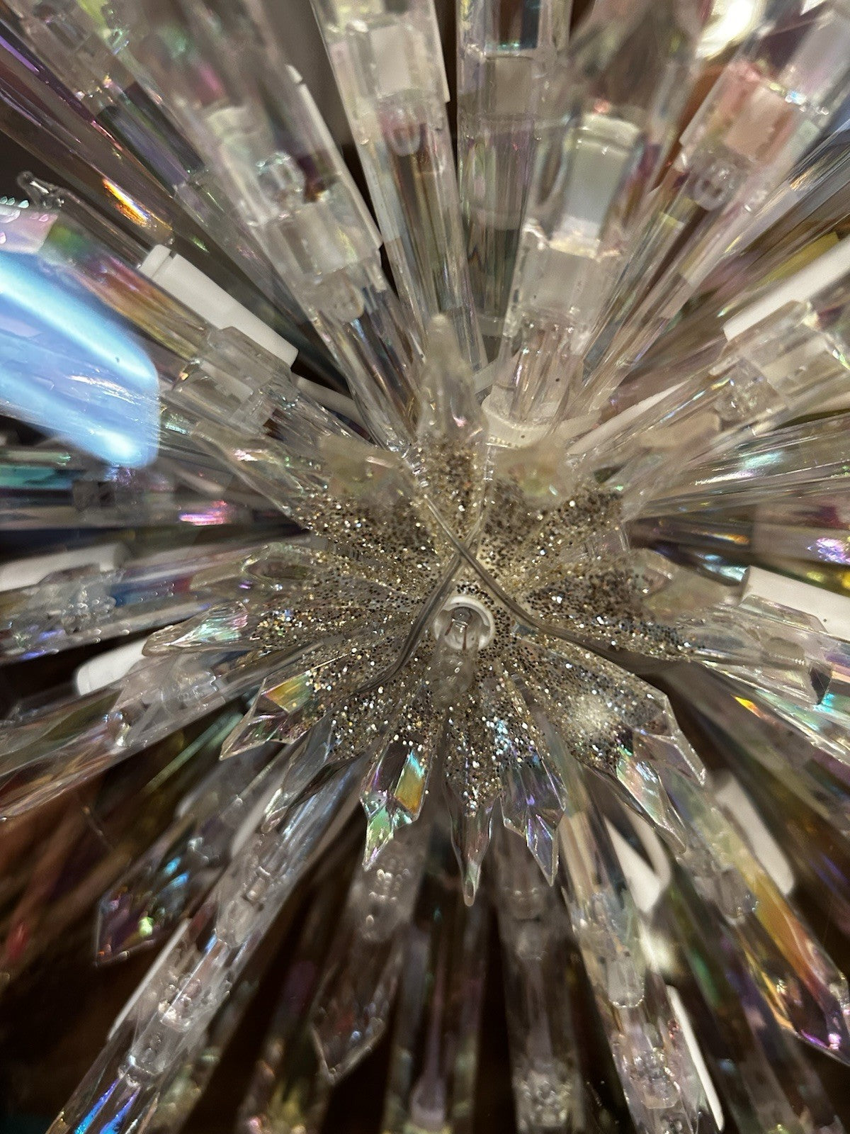 GE 50 Light Large Crystal Style Star Snowflake Christmas Tree Topper Big 14" GE - KOEEK