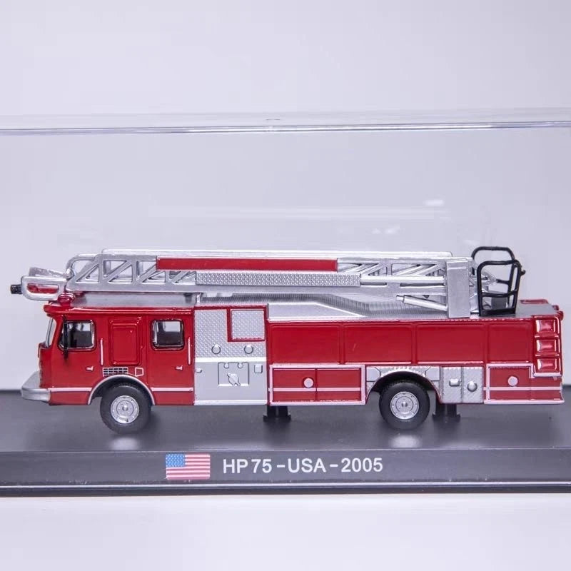 Red Base 1/87 HP75 Fire Truck 2005 Diecast Finished Model Moving Wheels Display RED_BASE - KOEEK