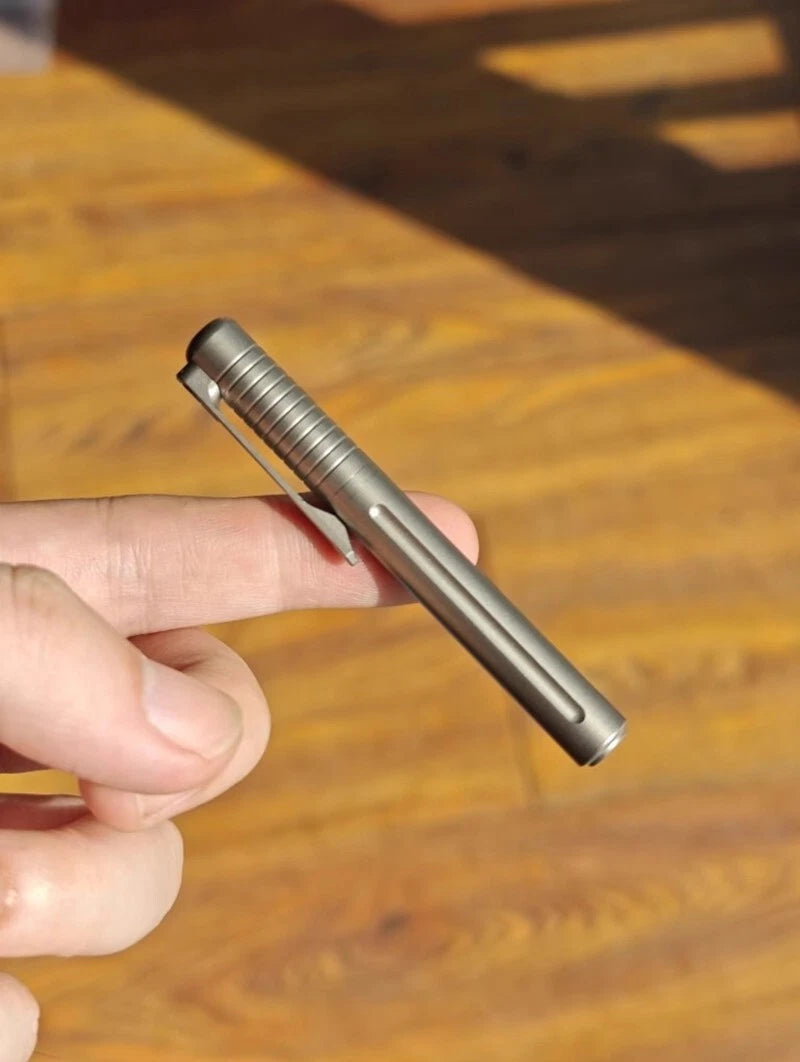EDC TC4 Titanium Portable Practical Pocket Ballpoint Pen Outdoor Travel Pen 07FC0E-D4 - KOEEK