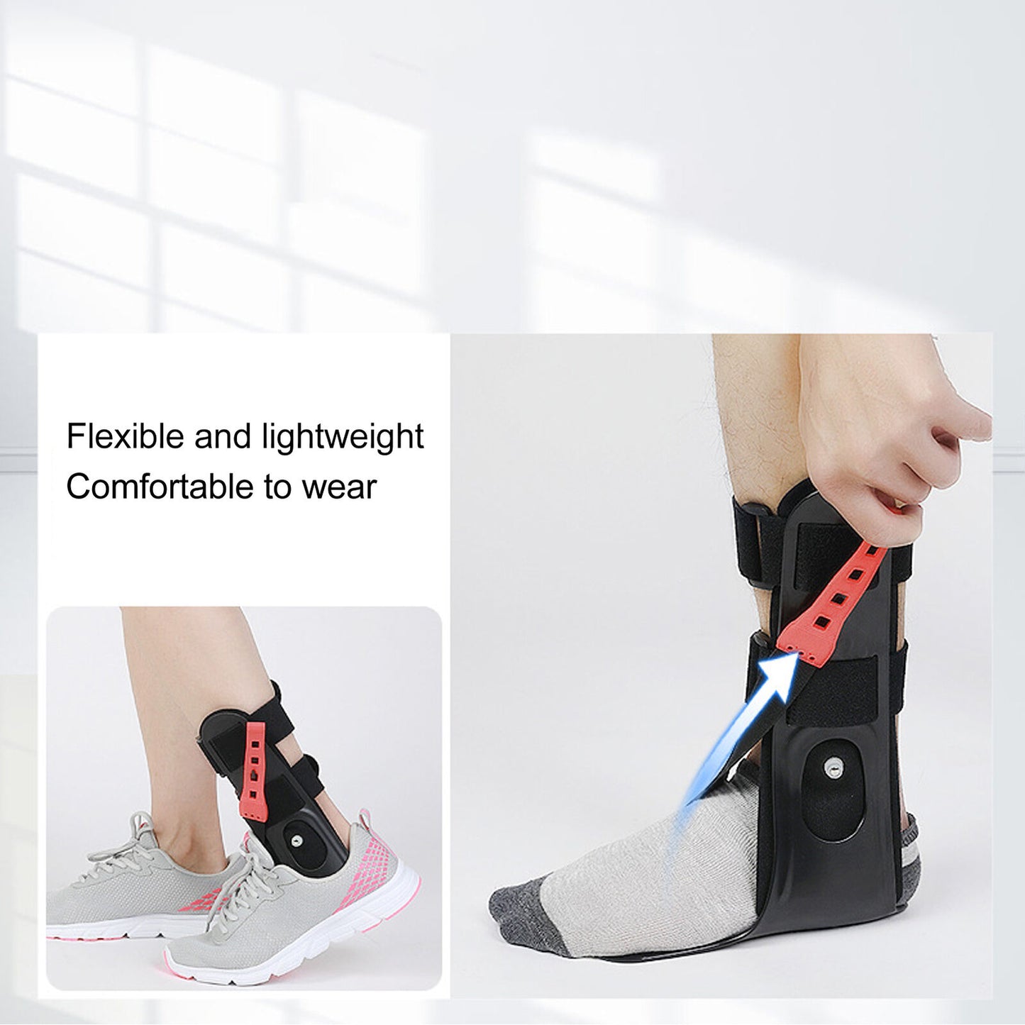 new Drop Brace Inflatable Gasbag Valgus Orthosis Correction Brace(Left L(41‑48)) HGF koeek - KOEEK