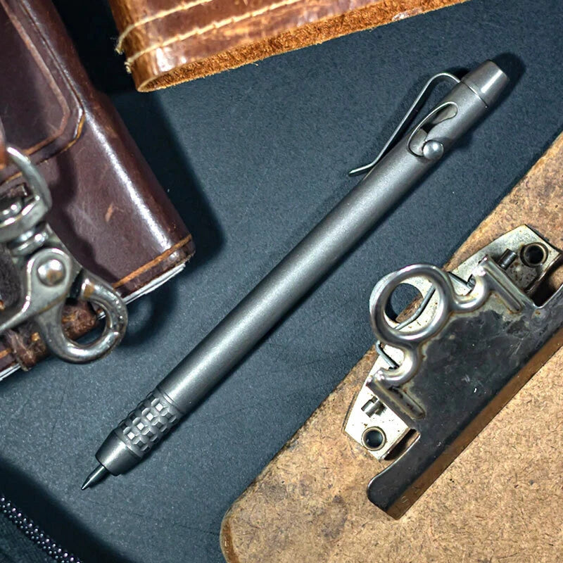 TC4 Titanium  Portable Practical Pen Lightweight Pocket Ball Pen Drawing Pen EDC 07FC0E-D4 - KOEEK