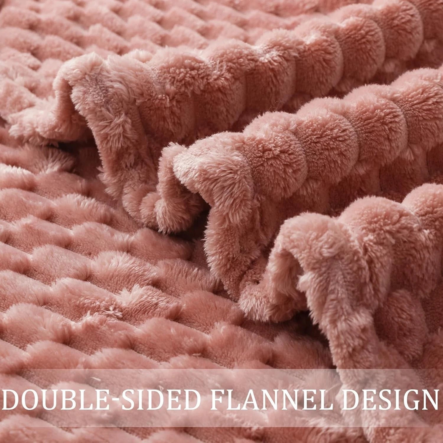 Double-sized soft plush blanket, 60x80 inches, soft comfortable, and lightweight 07FC0E-D4 - KOEEK