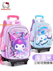 Climbing Stairs Cinnamoroll Bag Backpack Student Bag Wheels Kuromi Trolley Case 07FC0E-D4 - KOEEK