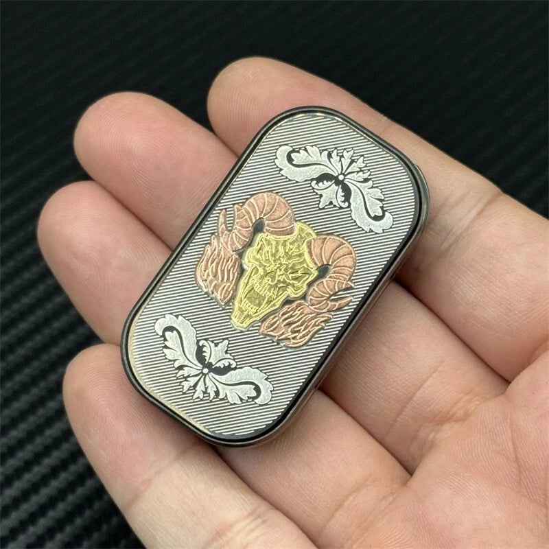 Sheep Head EDC Fidget Slider Stainless Steel Fidget Toy Relieve Stress Idea Gift 07FC0E-D4 - KOEEK