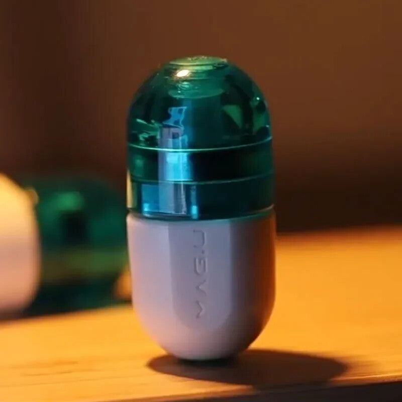 GAO STUDIO EDC Luminous Blue Magnetic Capsule Toys Hand Spinner Fidget Toys Gift 07FC0E-D4 - KOEEK