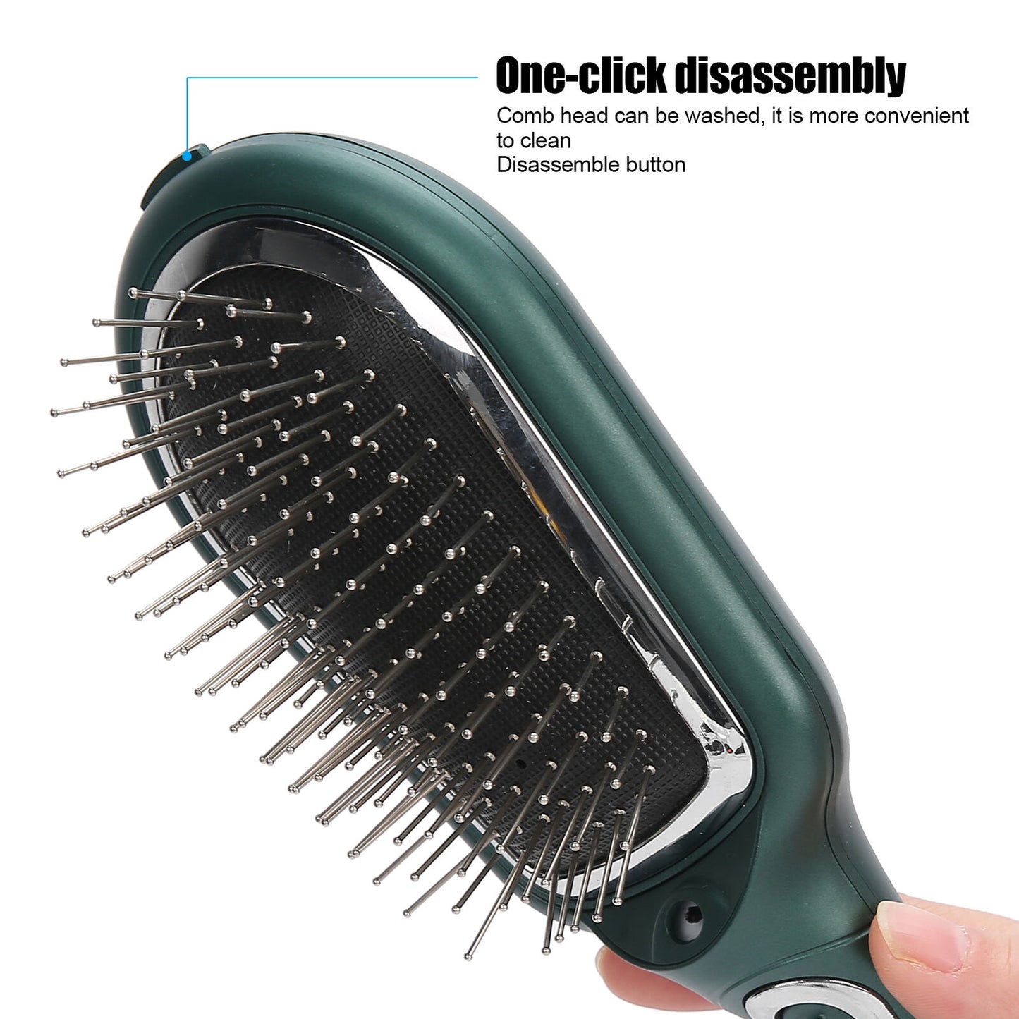 new Electric Negative Ion Massage Comb Therapy Scalp Massage Brush(Emerald ) HGF koeek - KOEEK