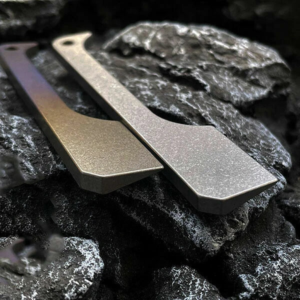 Titanium Crowbar Pry Bar Screwdriver Keychain Pendants EDC Multi-Function Tool 07FC0E-D4 - KOEEK