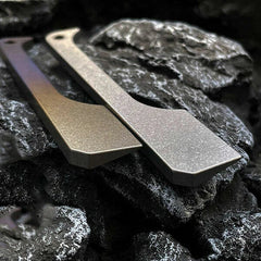 Titanium Crowbar Pry Bar Screwdriver Keychain Pendants EDC Multi-Function Tool 07FC0E-D4 - KOEEK