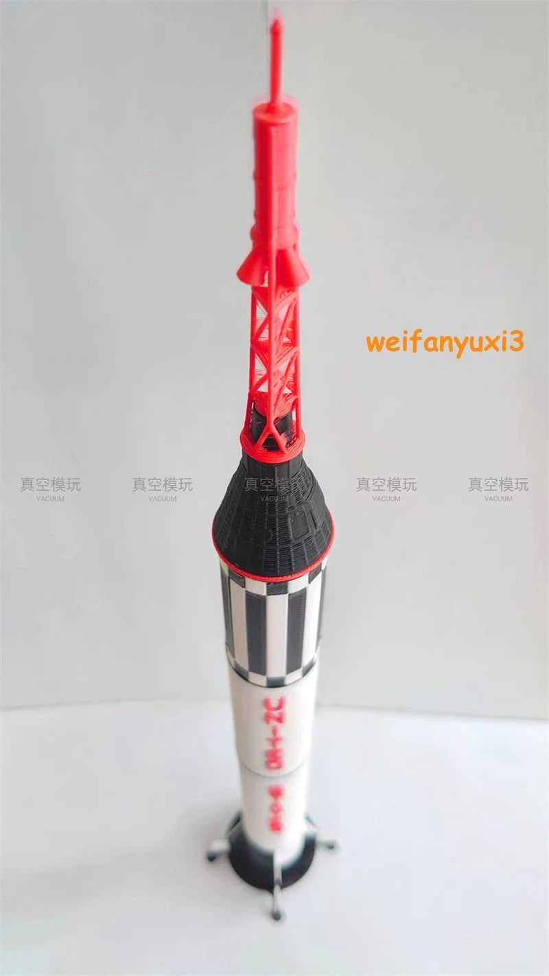 1/72 Scale Mercury-Redstone Carry Rocket Spacecraft Painted Model Toys Gifts 07FC0E-D4 - KOEEK