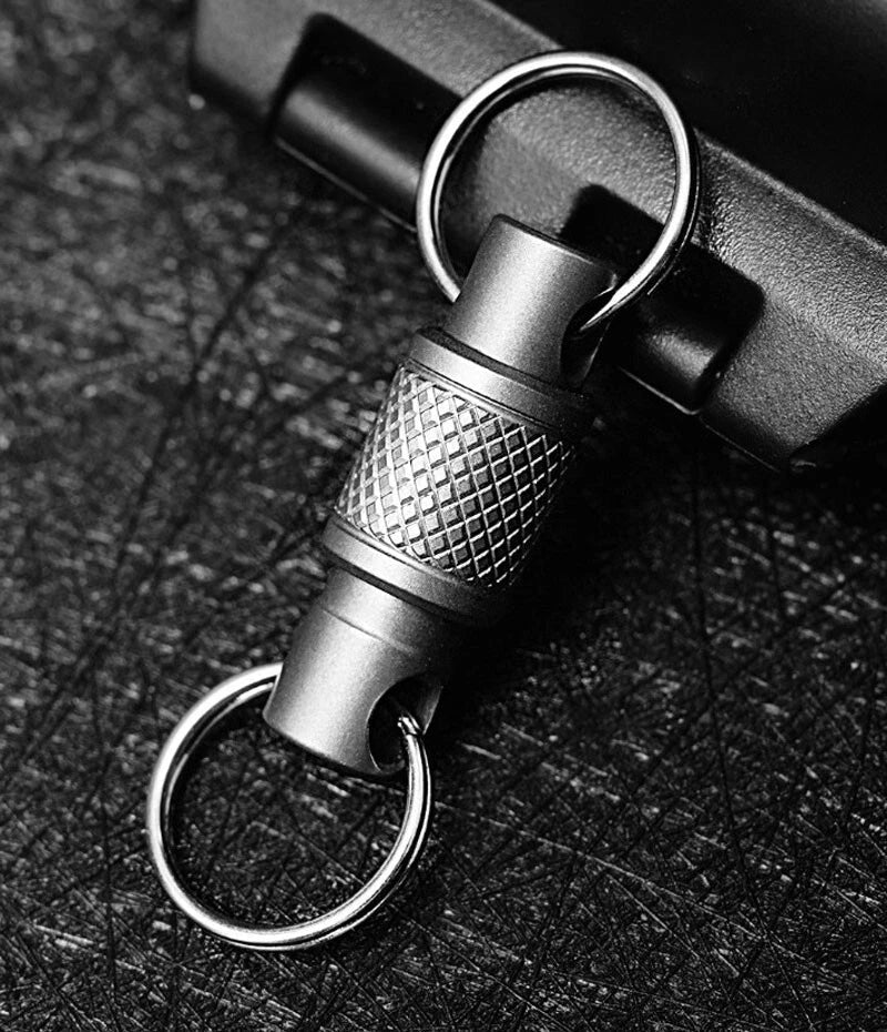 360 Degree Rotating Titanium Alloy Gimbal Keychain w/ Key Ring Car Keychain EDC 07FC0E-D4 - KOEEK