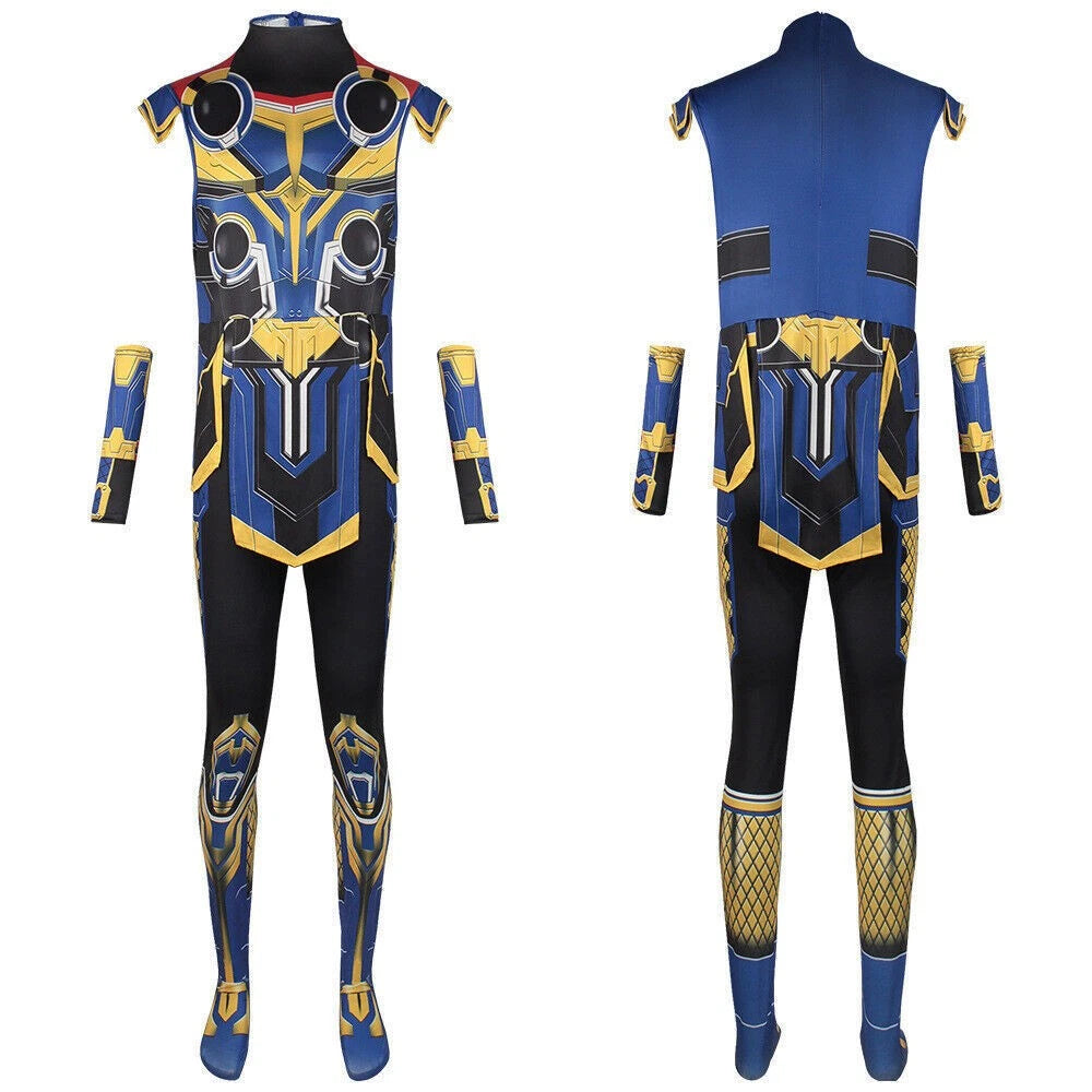 Thor：Love and Thunder Adult Tight Fitting Male Female Cosplay Costume Jumpsuit 07FC0E-D4 - KOEEK