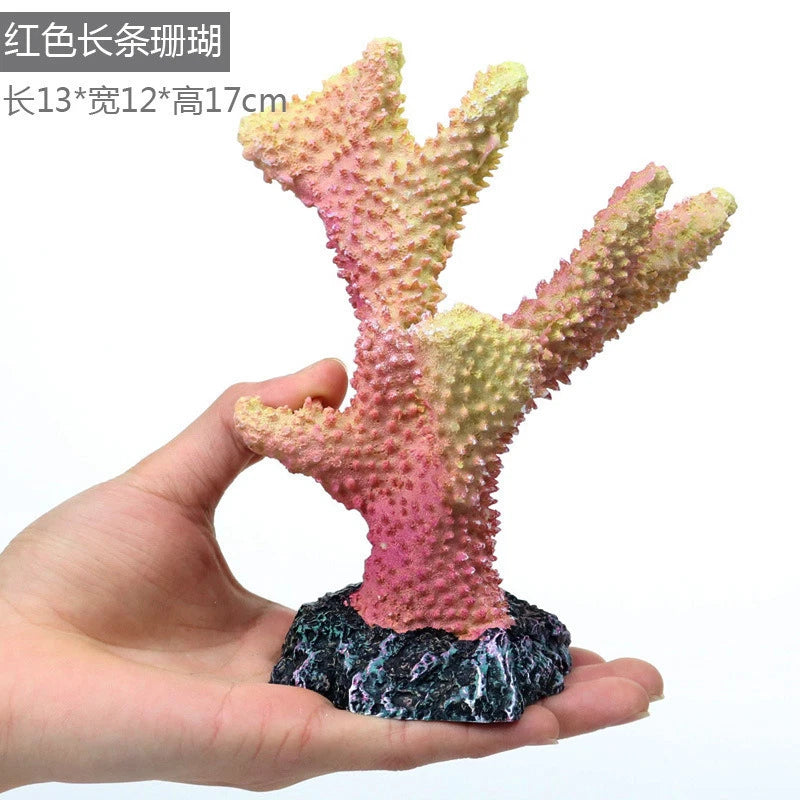 Aquarium Decoration Artificial Coral Reef Resin Sea Plants Fish Tank Ornaments 07FC0E-D4 - KOEEK