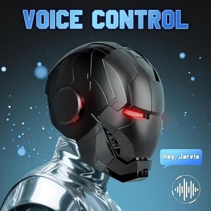 Iron Man MK5 Black 1:1 Helmet Wearable Voice-control Open&Close Cosplay Mask 07FC0E-D4 - KOEEK