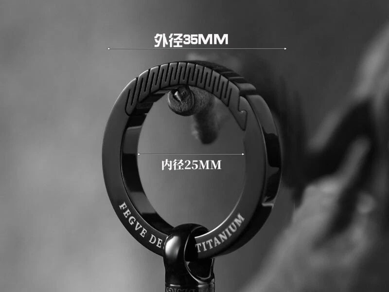Hot EDC Titanium Alloy Keychain Carabiner Ring pendant Belt Waist Hanging Buckle 07FC0E-D4 - KOEEK
