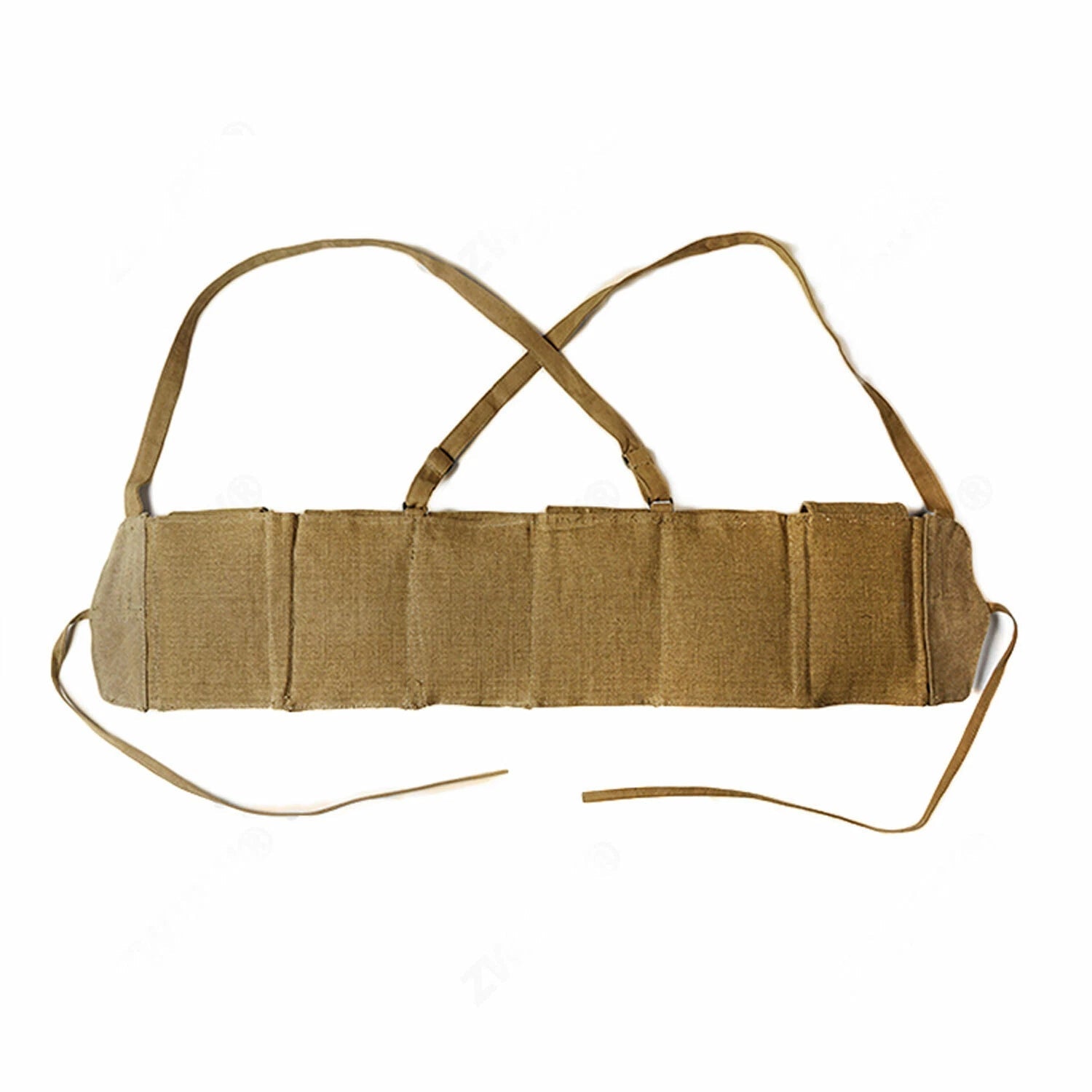 WWII Chinese Army ZB26 Combat Field Magazine Pouch 6 Cells Chest Rig Bag Canvas 07FC0E-D4 - KOEEK