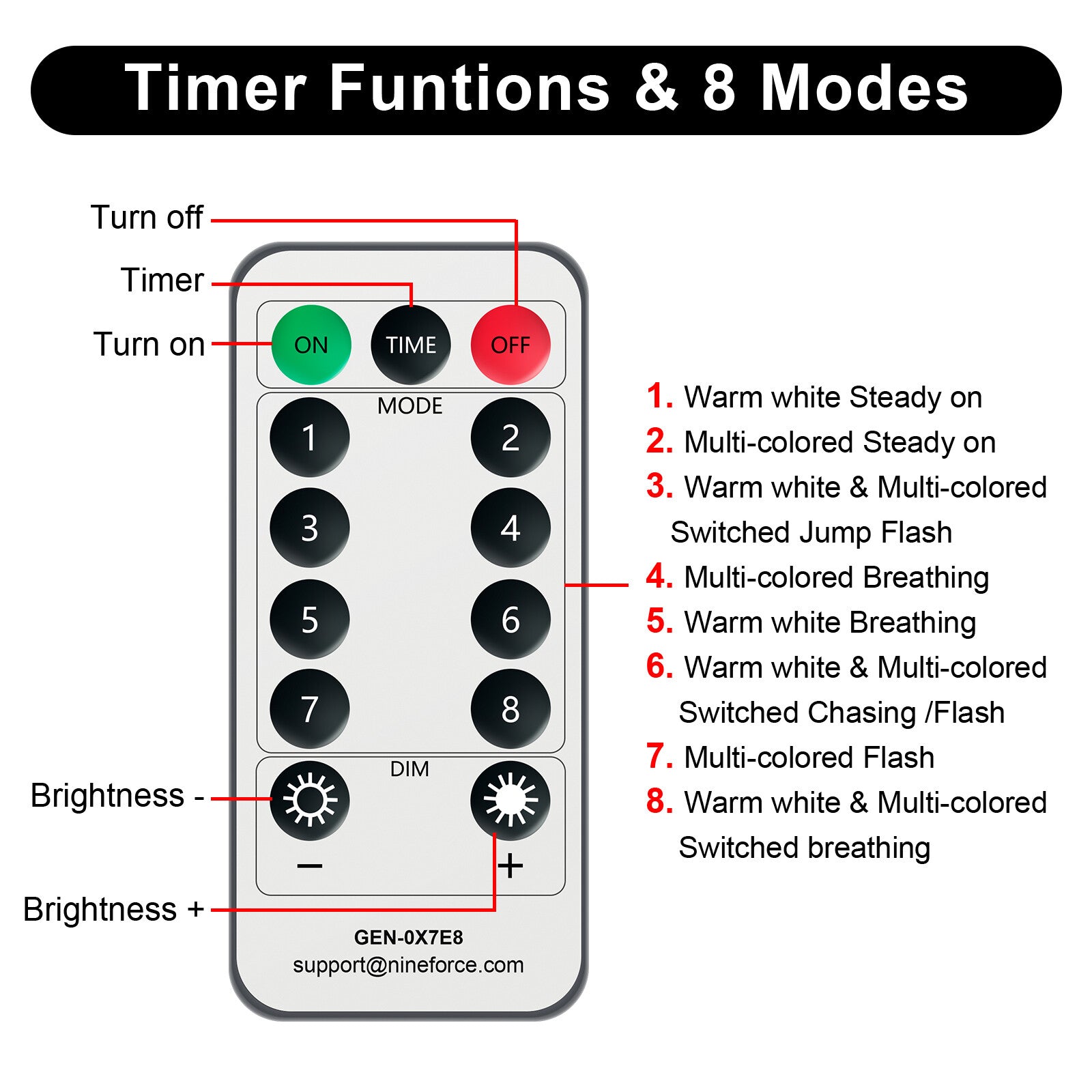 24" Prelit Christmas Wreath with LED Warm White Lights For Front Door Decoration 07FC0E-D4 - KOEEK