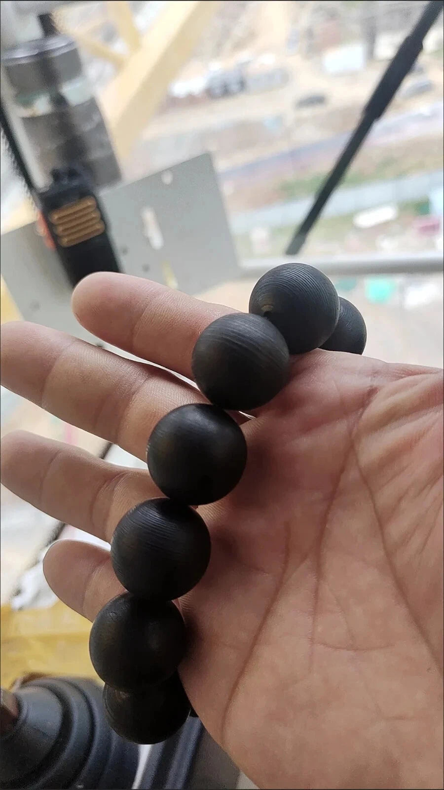 20mm Natural Grade A Screw Pattern Agarwood Men Woman  Bracelet Jewelry 07FC0E-D4 - KOEEK