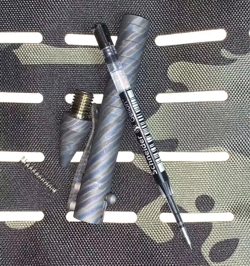 Titanium Alloy Flame Practical Pocket Ball Pen Portable Signature Pen EDC 07FC0E-D4 - KOEEK