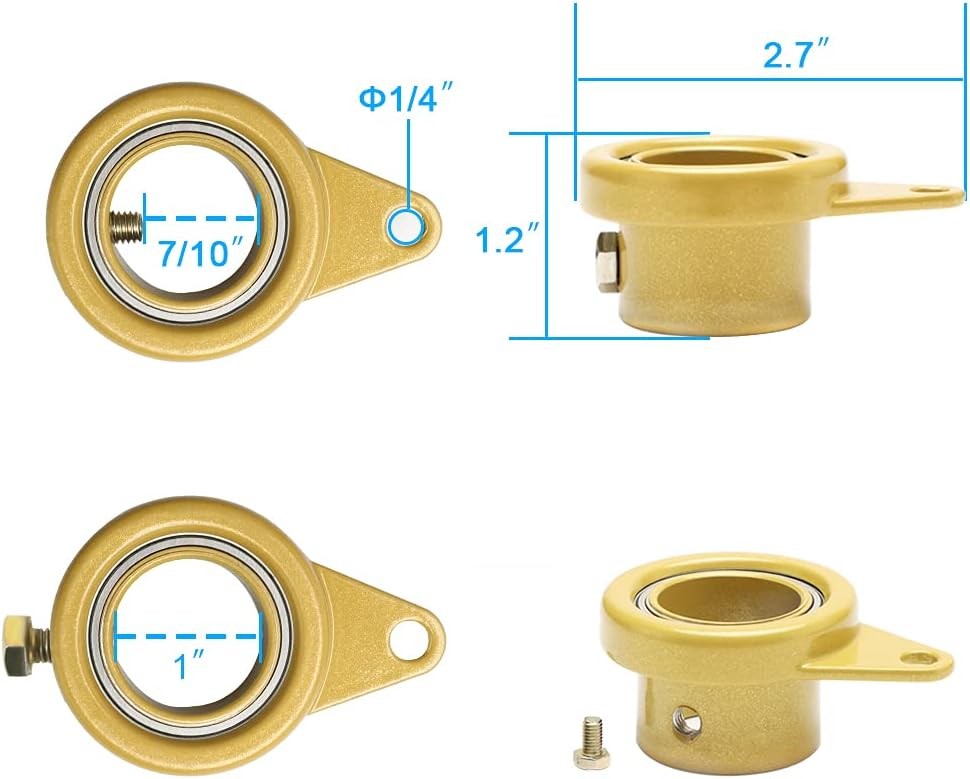 new MOFEEZ Flagpole Rotating Rings,360 Degree Pack of 2 Gold, 2 -Gold MOFEEZ - KOEEK