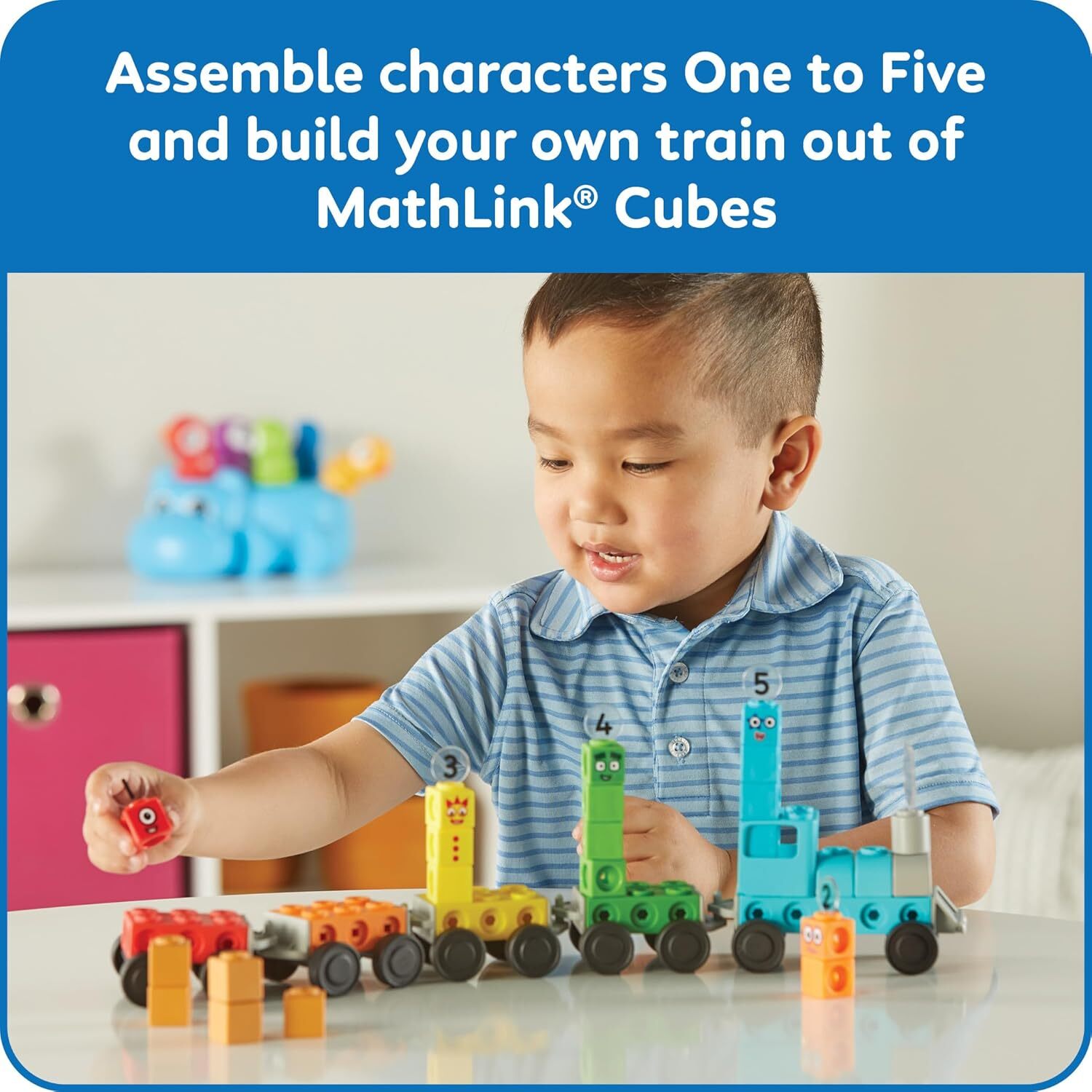 new hand2mind Numberblocks Express Train MathLink Cubes Activity Set, Preschool... HAND2MIND - KOEEK