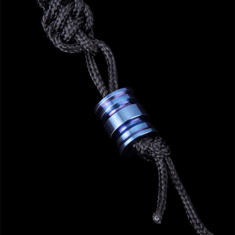 Solid Titanium Bead  EDC Tube Bead for Knife Lanyard Keychain Necklace DIY Beads 07FC0E-D4 - KOEEK