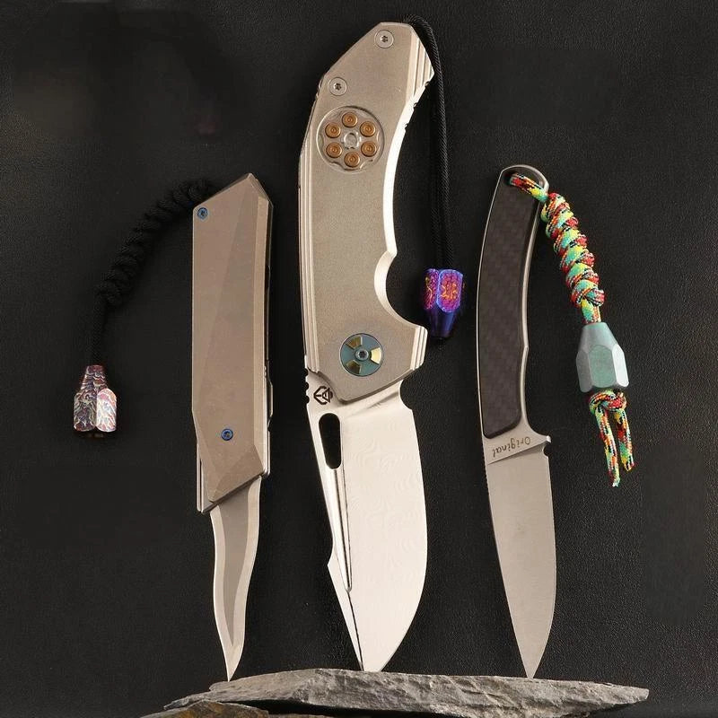 Titanium Knife Lanyard Bead Paracord Necklace Pendant EDC Charm Bracelet Pencil 07FC0E-D4 - KOEEK