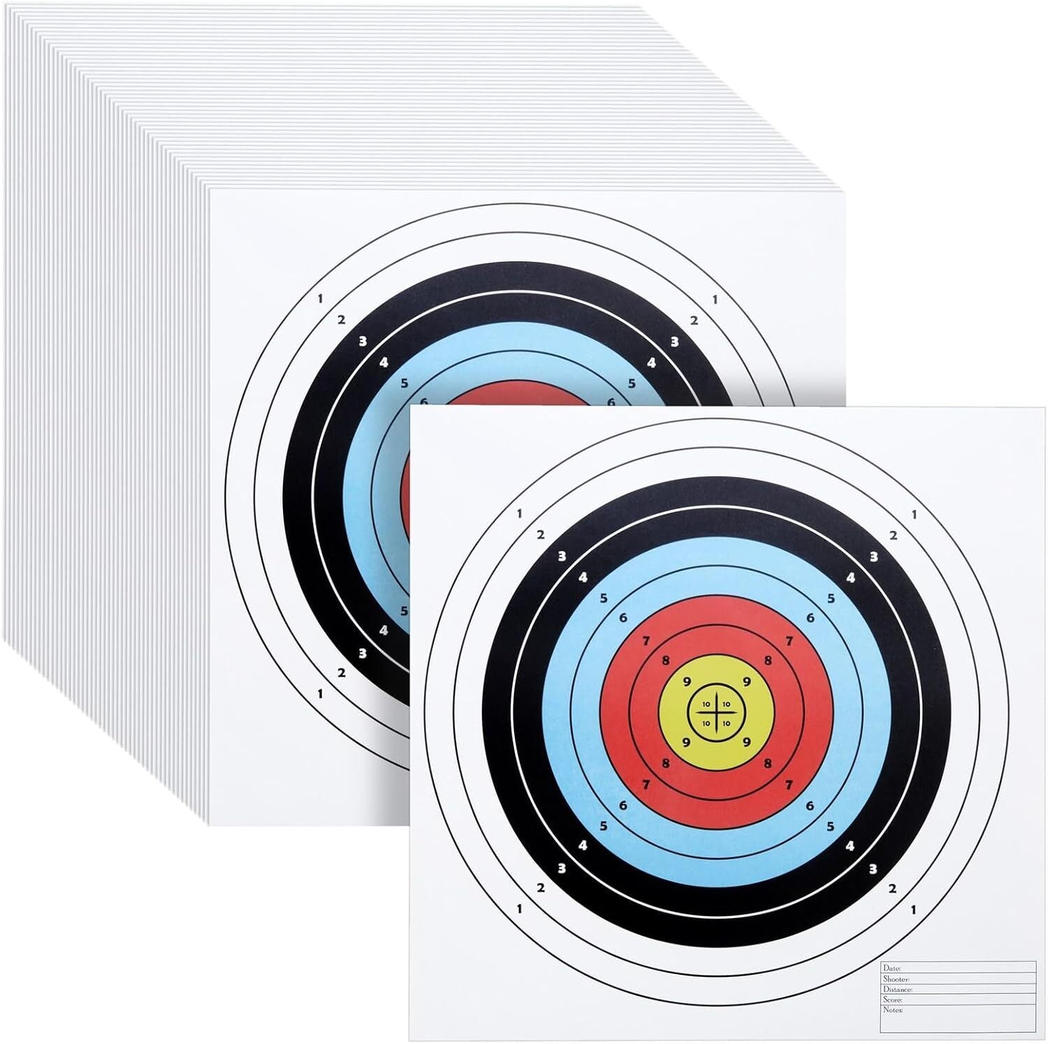 new Okuna Outpost 50-Pack Bullseye Large Paper Shooting Range Targets for Pistol...