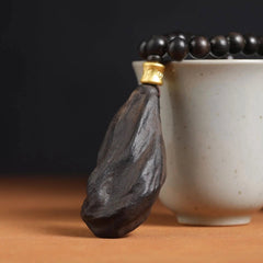 Favorite Agarwood Pendant Hanging Neck Black Oil Old Material Rosary Beads 07FC0E-D4 - KOEEK