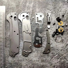 1 Set Titanium Scales +14C28N Stainless Steel Blade for Benchmade 15535 Knives 07FC0E-D4 - KOEEK