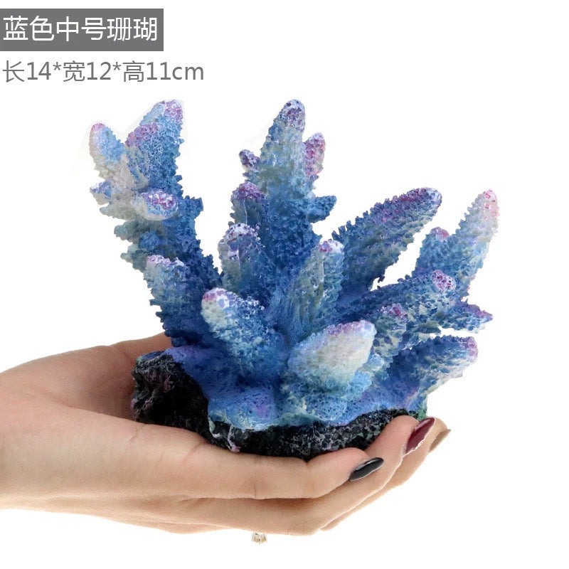 Aquarium Decoration Artificial Coral Reef Resin Sea Plants Fish Tank Ornaments 07FC0E-D4 - KOEEK