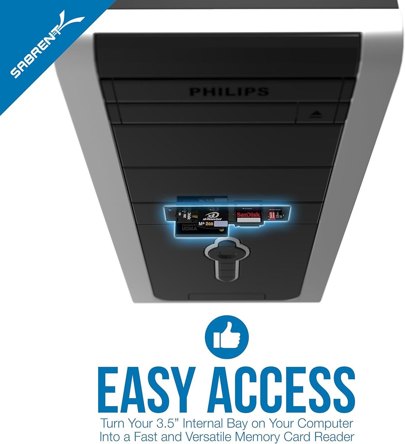 new SABRENT 74 in 1 3.5 Inch Internal Flash Supports 74 Memory Type, Black,Silver