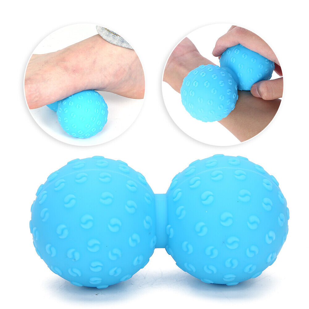 new Double Massage Ball Back Shoulder Release Deep Tissue Massage Ball(Blue ) HGF koeek - KOEEK