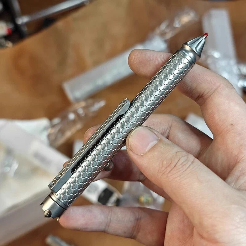 EDC Brass/Red Copper Titanium Clips Signature Pen Writing Portable outdoor Tools 07FC0E-D4 - KOEEK